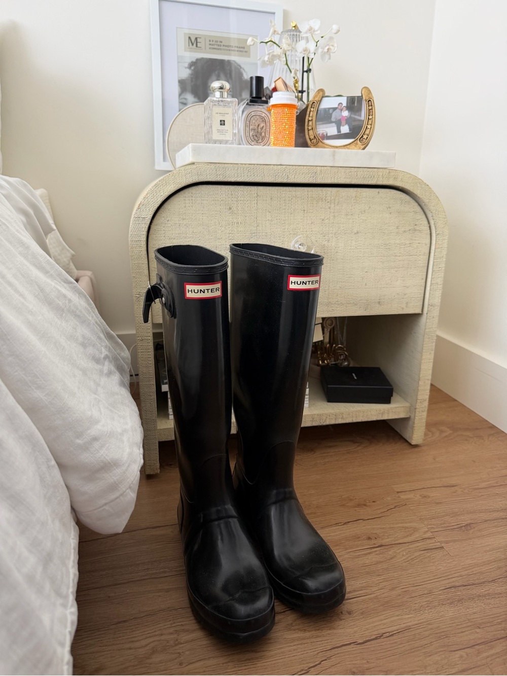 Hunter Black Gloss Tall Rain Boots